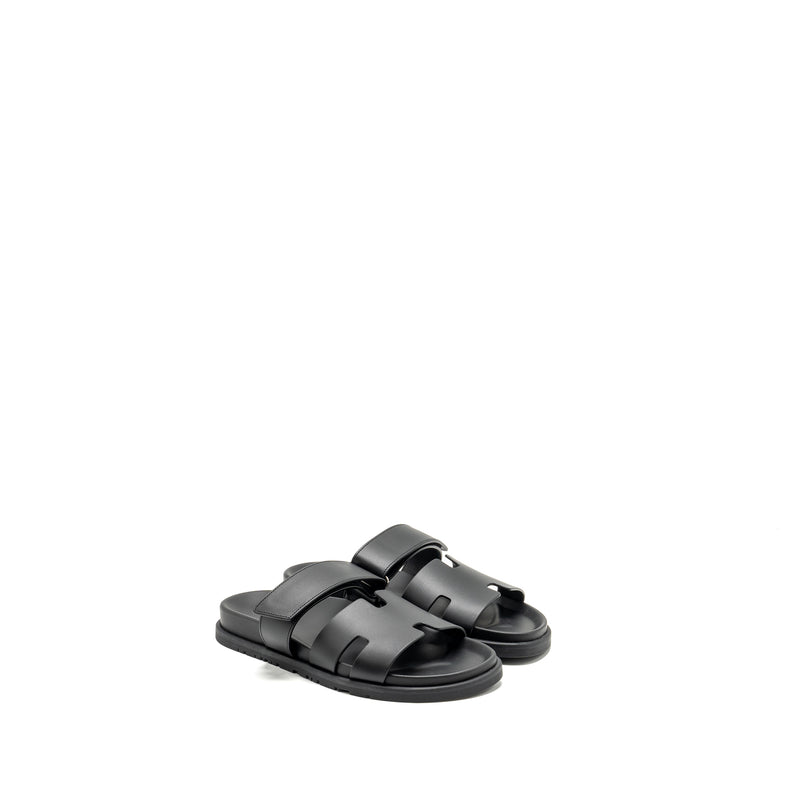 Hermes Size 39 Homme Chypre Sandals Black