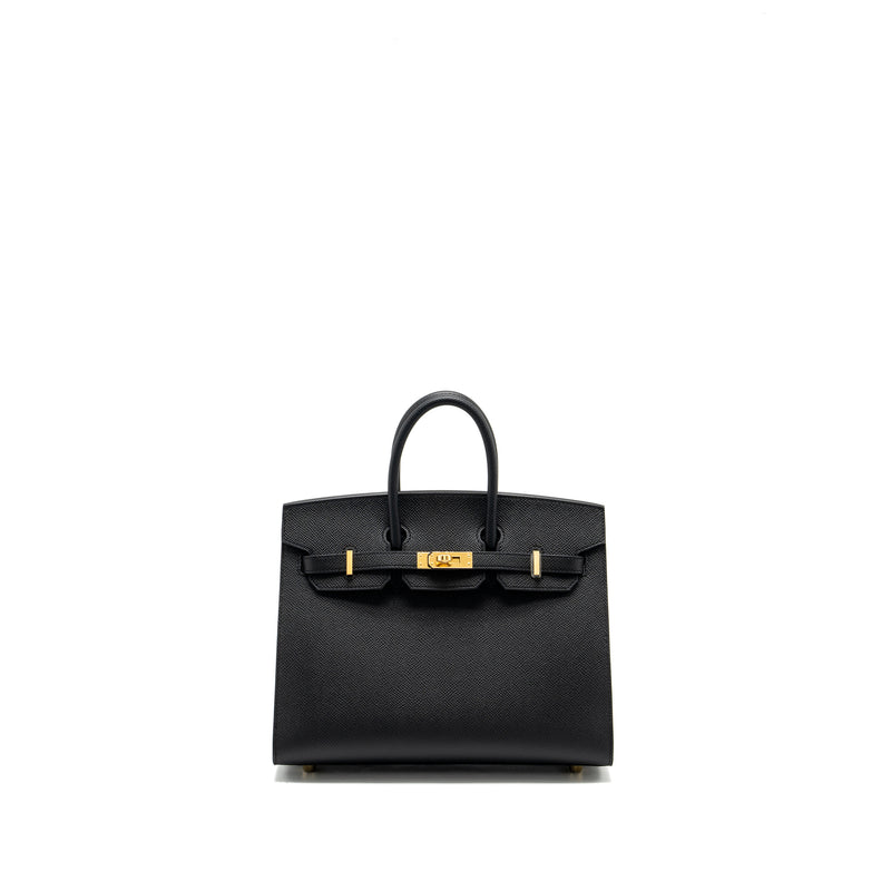 Hermes Birkin 25 Sellier Epsom Black GHW Stamp W