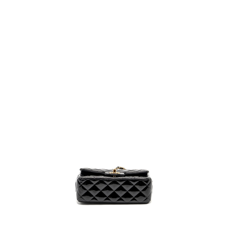 Chanel Mini Rectangular Flap Bag Patent Black LGHW