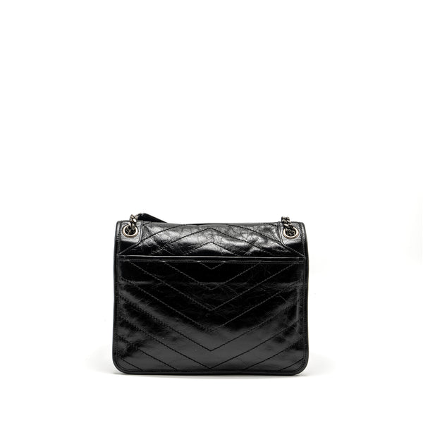 Saint Laurent Medium Niki Calfskin Black Ruthenium Hardware