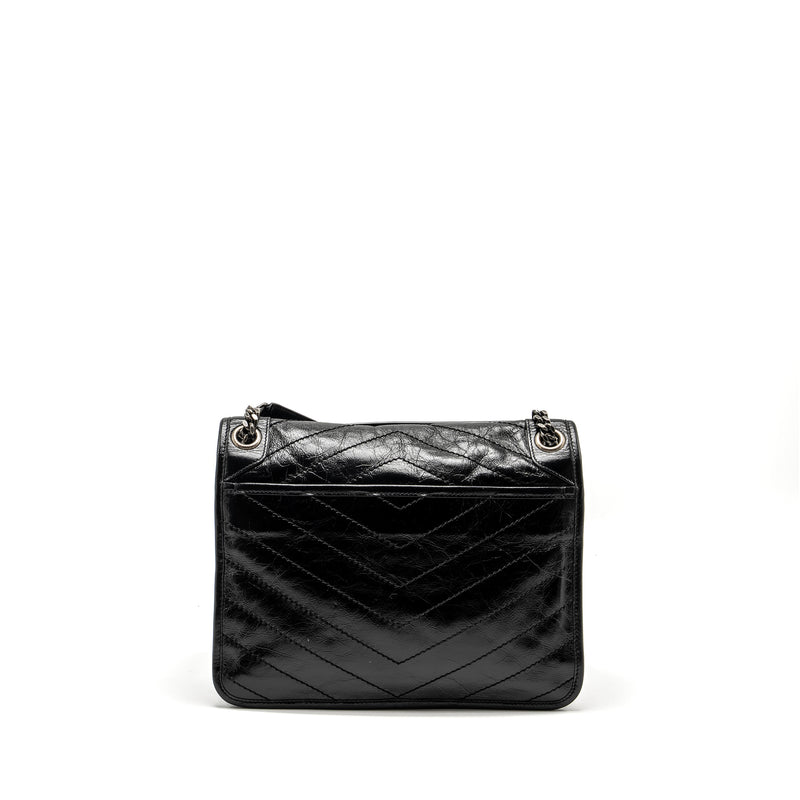 Saint Laurent Medium Niki Calfskin Black Ruthenium Hardware