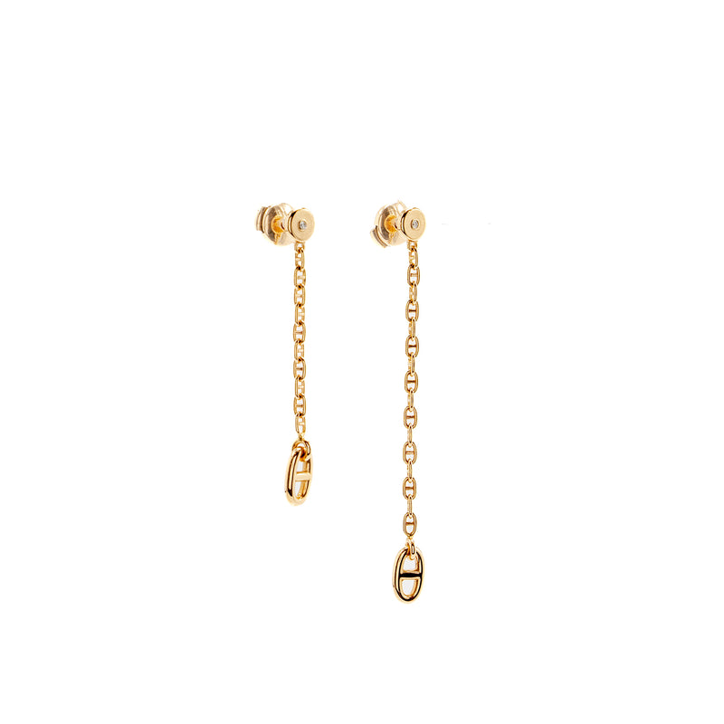 Hermes New Farandole Earrings Very Small Model, Rose Gold/ Diamonds