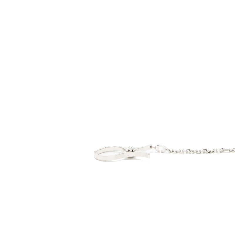 Hermes filou glove clip silver tone