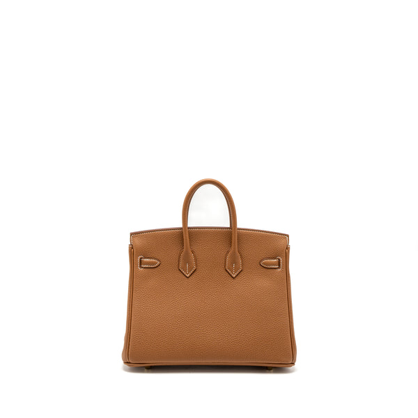Hermes Birkin 25 Togo Gold GHW Stamp B