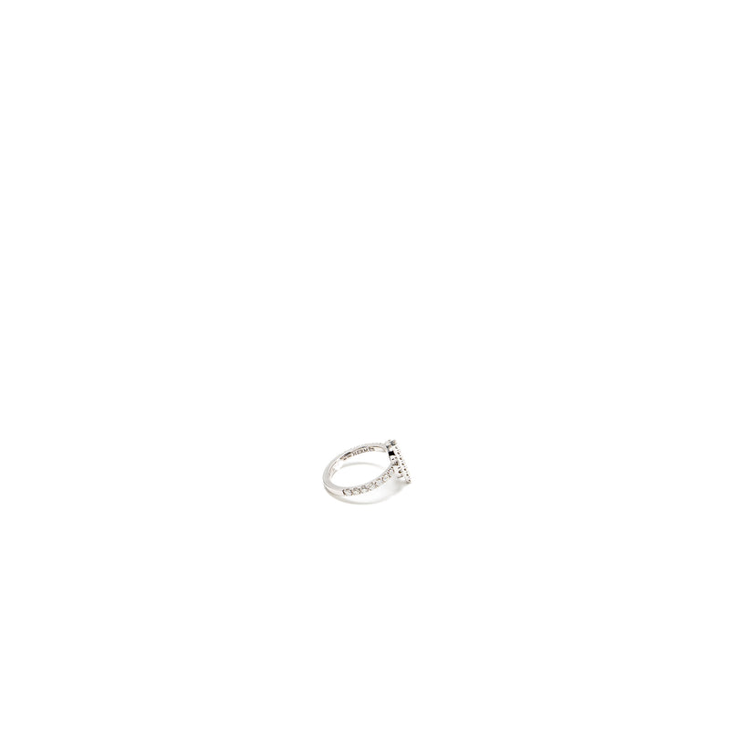 Hermes size 52 finesse ring white gold/diamonds