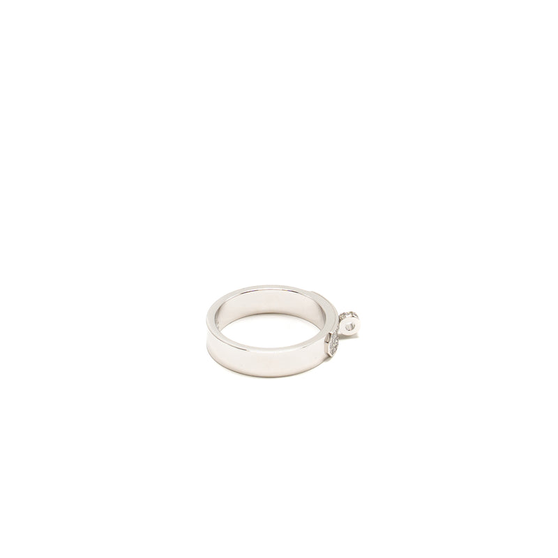 Hermes Size 54 Kelly Ring White Gold Didmonds