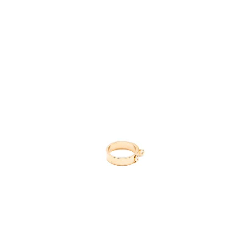 HERMES Size 50 Kelly Ring Small Model Rose Gold, 4 Diamonds