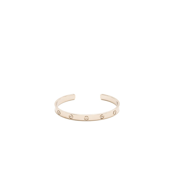 Cartier Size 18 Love Open Bracelet Classic Model, White Gold