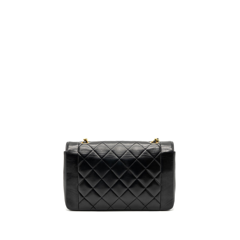 Chanel Vintage Diana Flap Bag Lambskin Black GHW