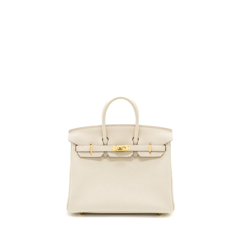 Hermes birkin 25 togo craie GHW stamp B