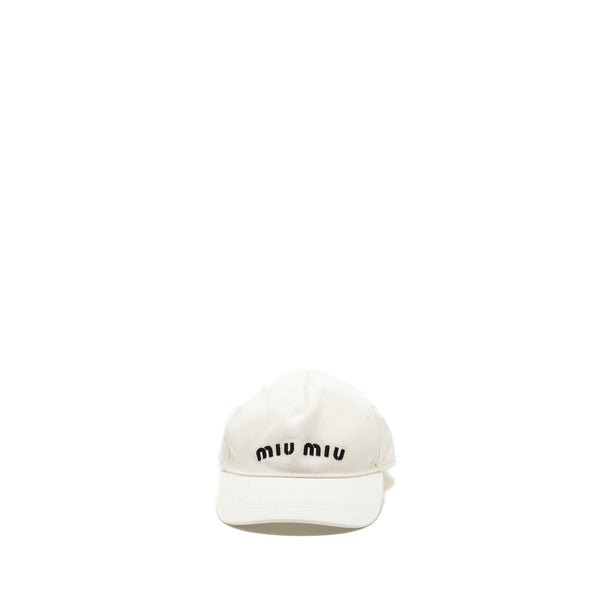 Miu miu size M Drill baseball cap white/black