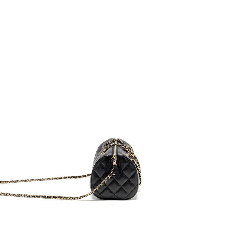 Chanel 25P mini bowling bag caviar black LGHW (microchip)