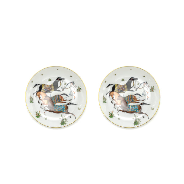 Hermes Assiette Dessert Cheval Plate (Sell In A Set)