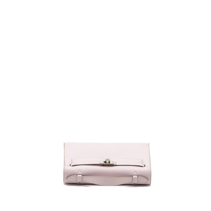 Hermes Kelly Pochette Swift Mauve Pale SHW Stamp U