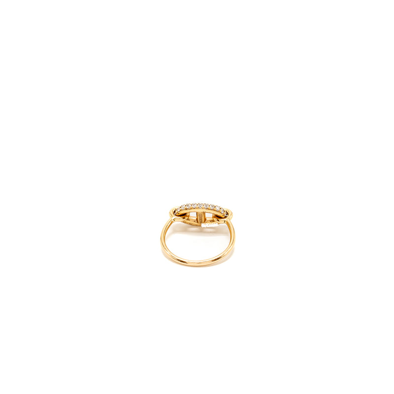 Hermes Size 54 Farandole Ring Rose Gold, Diamonds