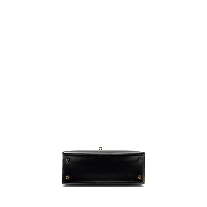 Hermes Kelly 25 Box Black GHW Stamp D