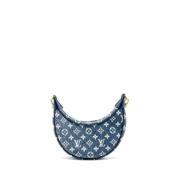 Louis Vuitton Half-Moon Loop Baguette Bag Denim Blue GHW