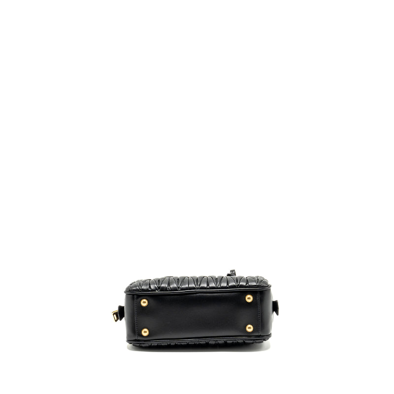 MIU MIU Arcadie Matelasse Nappa Bag Black GHW