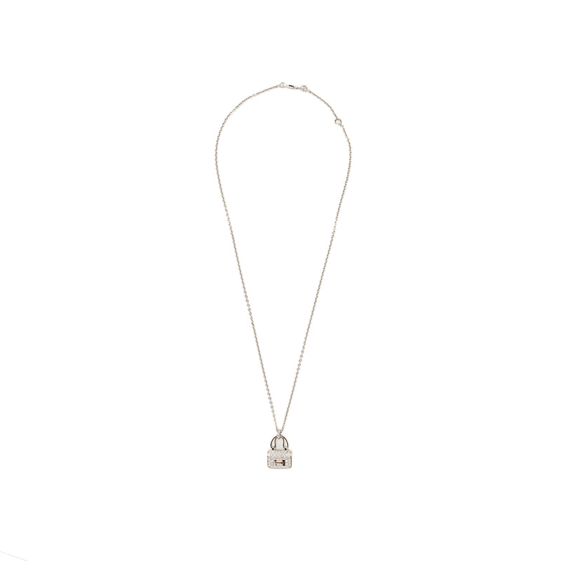 Hermes Amulette Constance Pendant White Gold, Diamonds