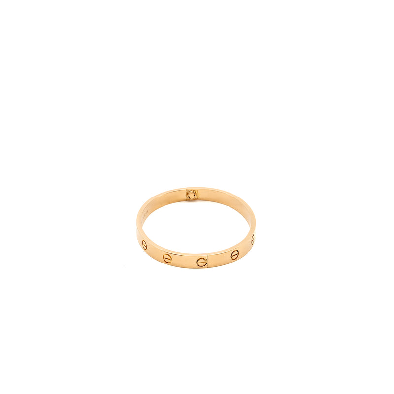 Cartier Size 17 Love Bracelet Rose Gold