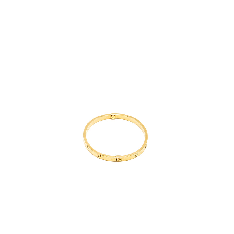 Cartier size 16 love bracelet small model  yellow gold