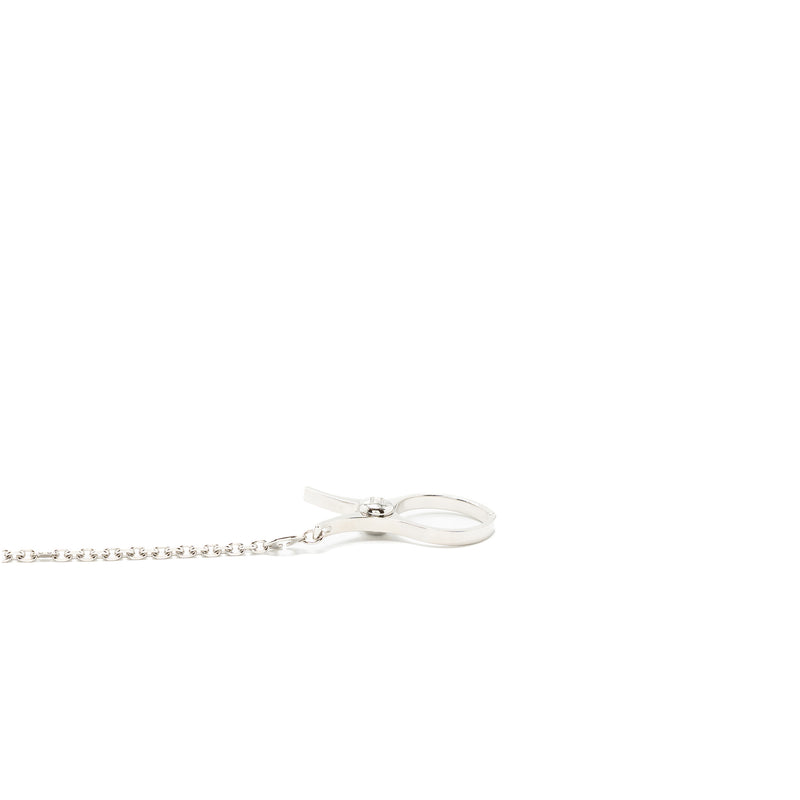 Hermes filou glove clip silver tone