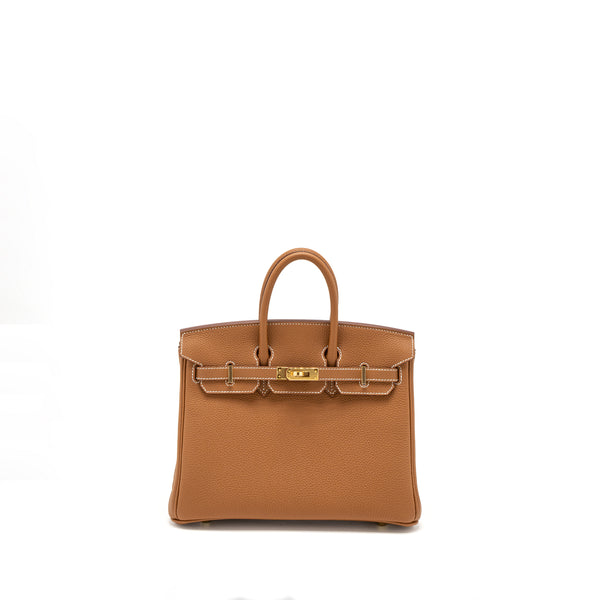 Hermes Birkin 25 Togo Gold GHW Stamp B
