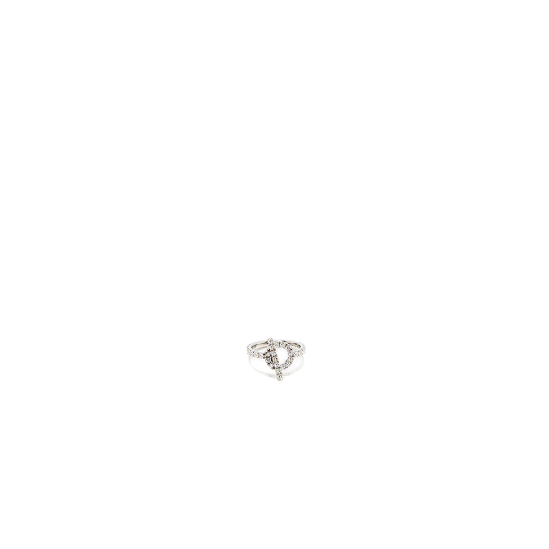 Hermes size 52 finesse ring white gold/diamonds