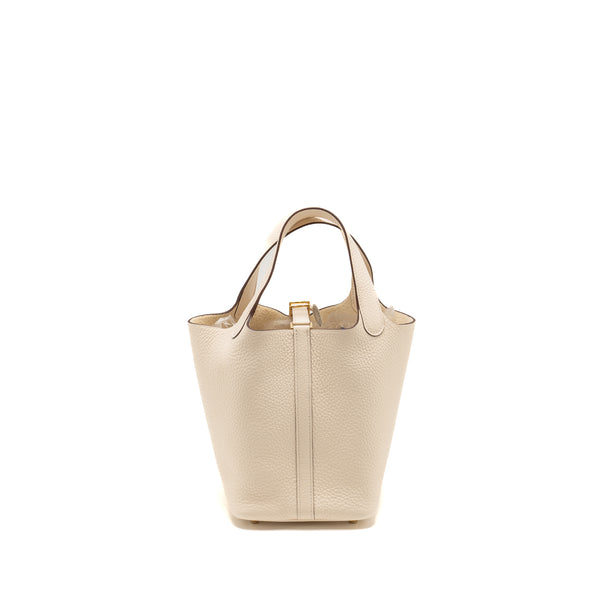 Hermes Picotin 18 Lock Bag Clemence Nata GHW Stamp W