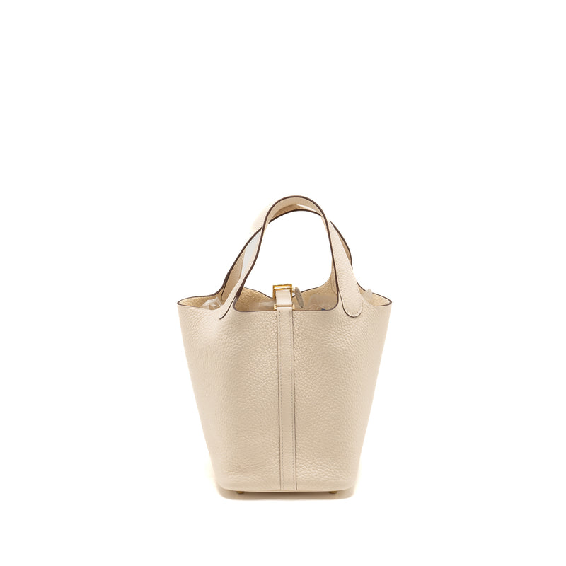 Hermes Picotin 18 Lock Bag Clemence Nata GHW Stamp W