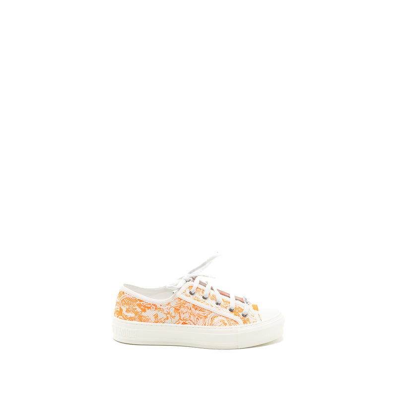 Dior size 36.5 Walk N Dior Sneaker White/Orange