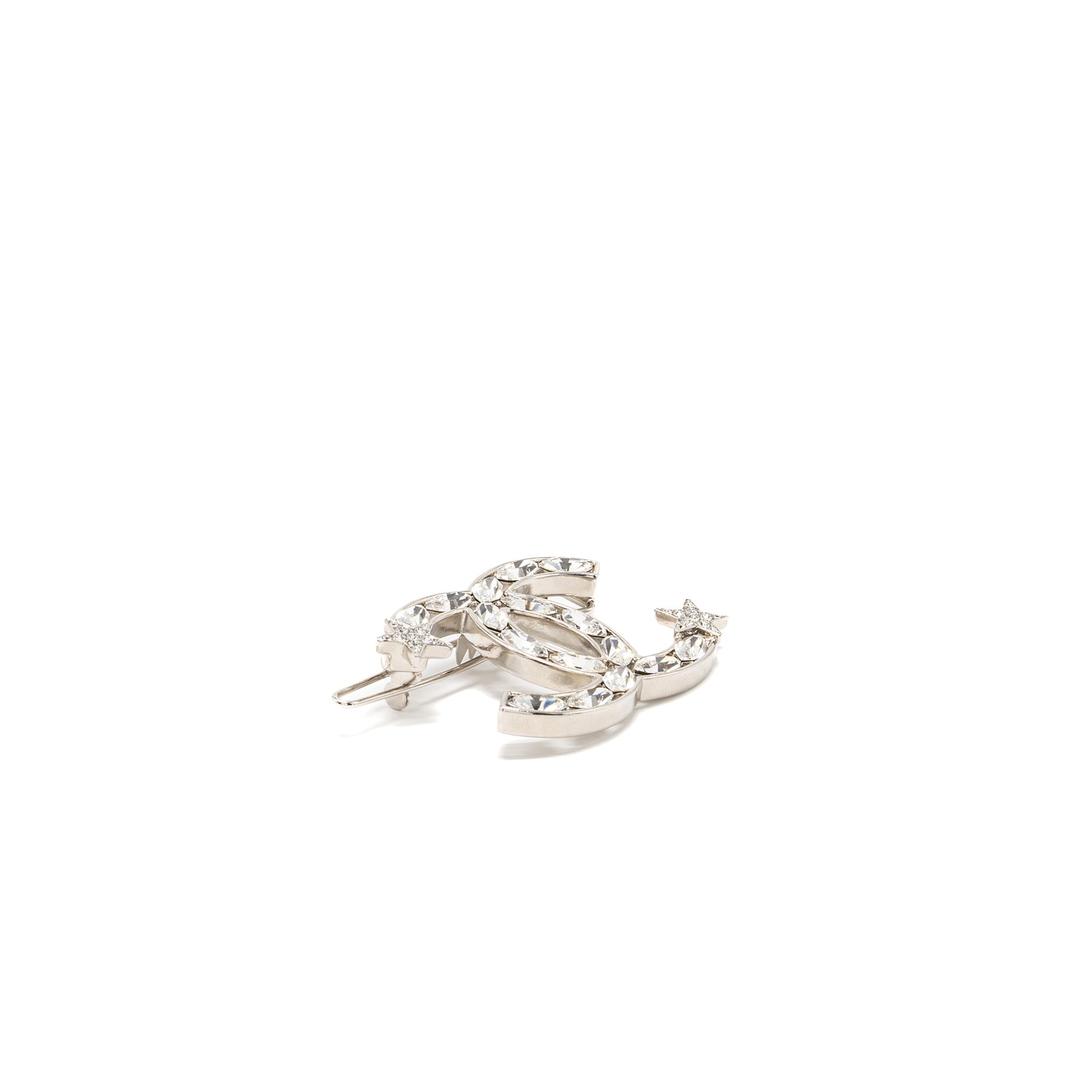 CHANEL Silver-Tone CC Button Hair Clips Chanel Hair Clip Rhinestone Imitation Pearls Gold-tone main image 4