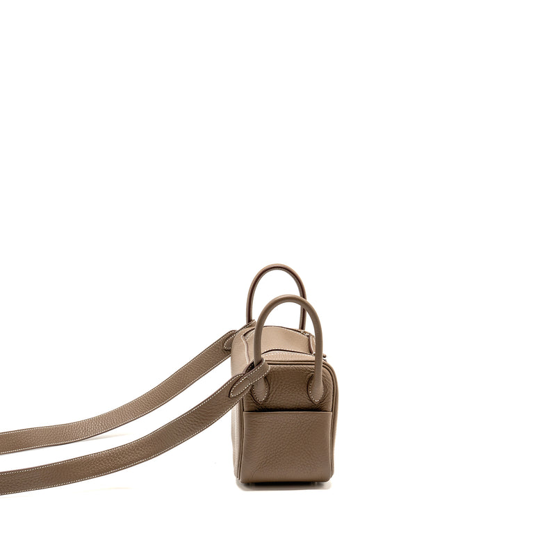 Hermes Mini Lindy Clemence Etoupe SHW STAMP B