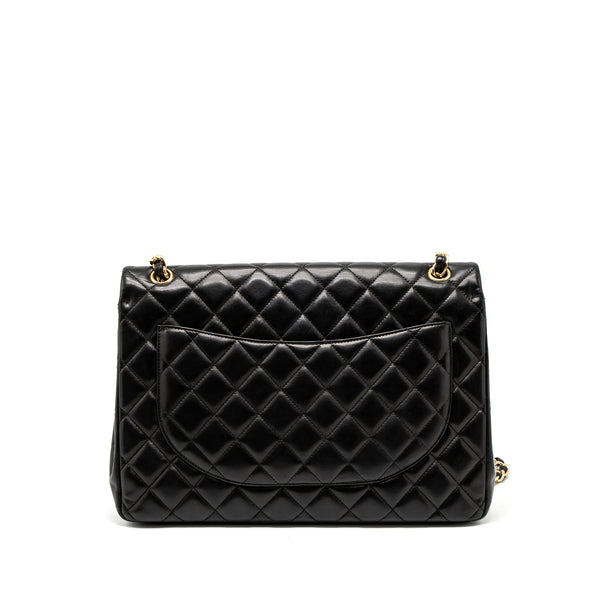 Chanel Maxi Classic Single Flap Bag Lambskin Black GHW