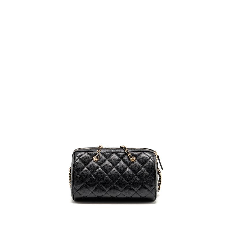 Chanel 25P mini bowling bag caviar black LGHW (microchip)