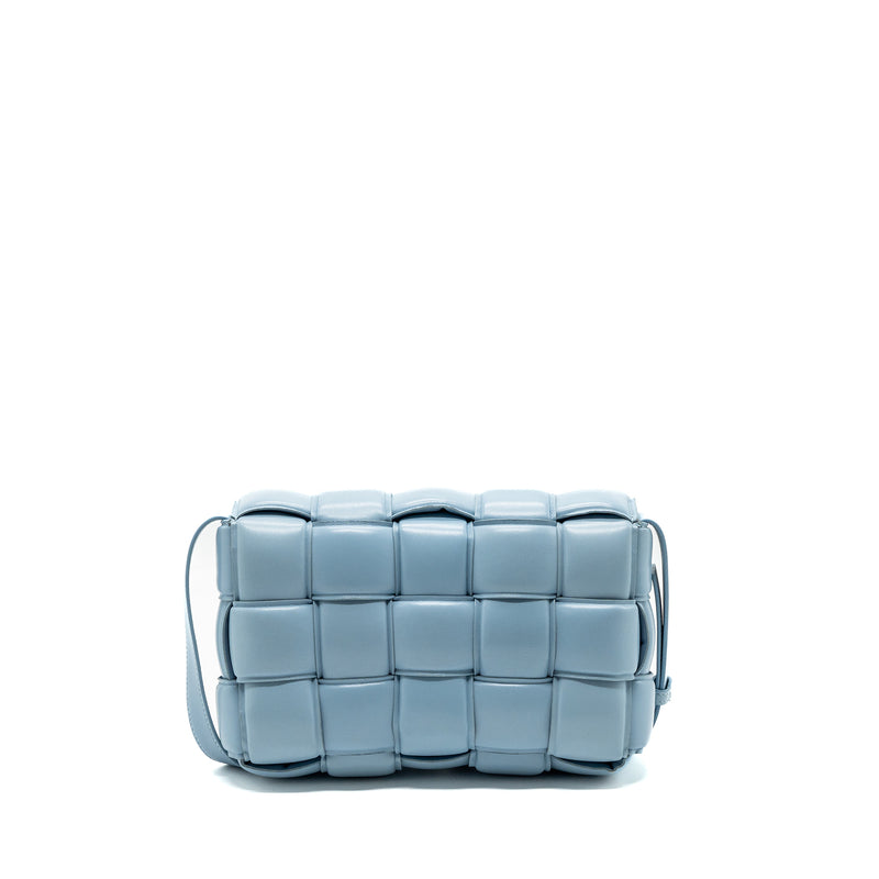 Bottega Veneta Padded cassette bag lambskin light blue GHW