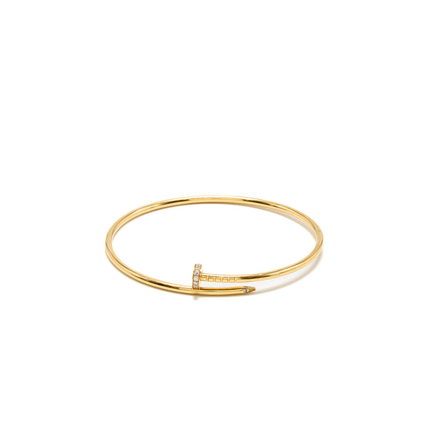Cartier size 19 Juste un Clou bracelet small model yellow gold with diamonds
