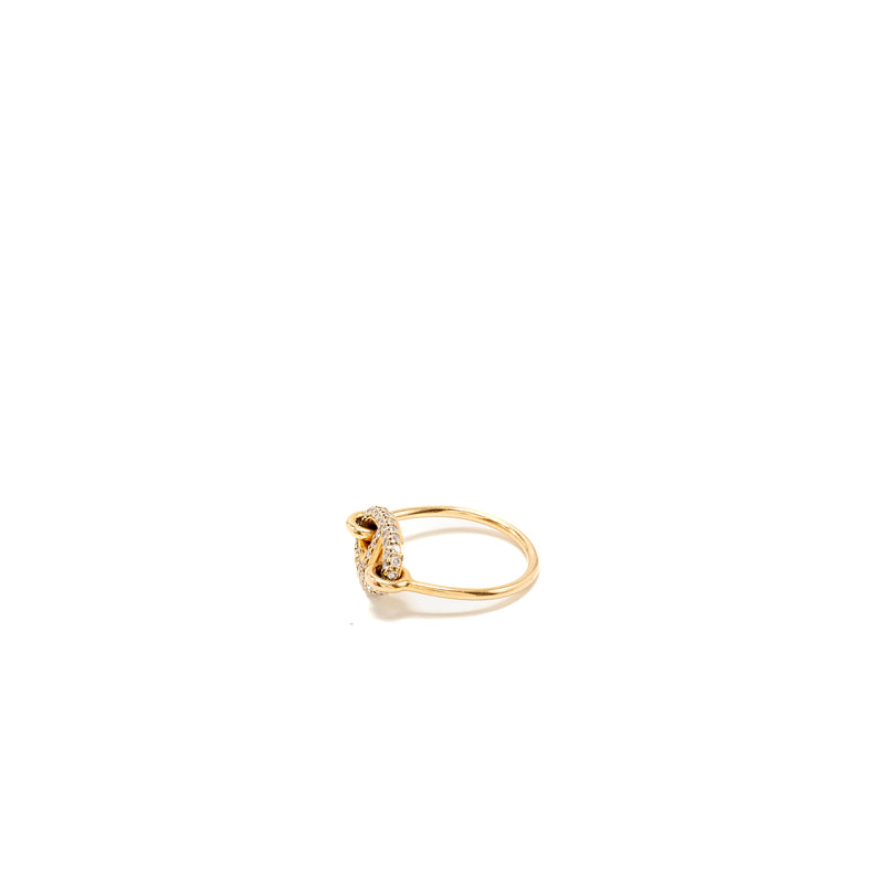 Hermes Size 54 Farandole Ring Rose Gold, Diamonds