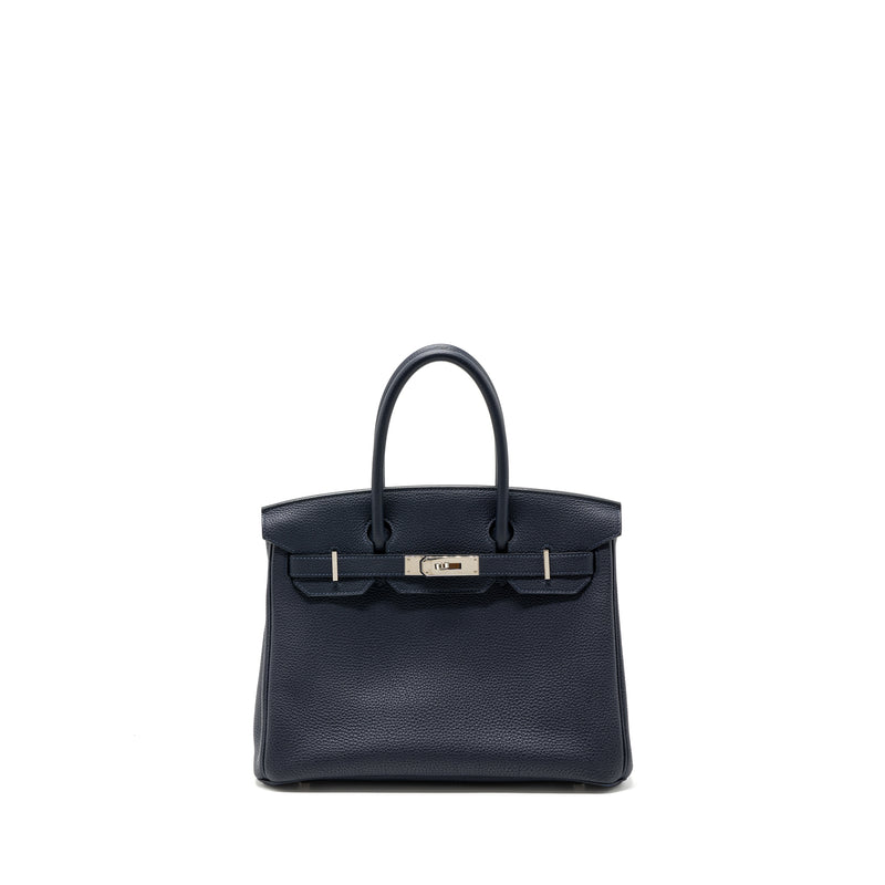 Hermes birkin 30 togo blue nuit SHW stamp A