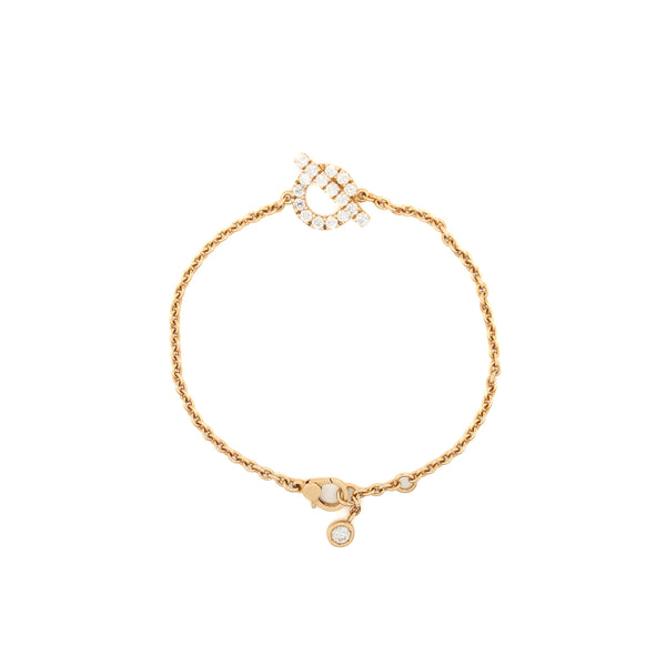 Hermes Size SH Finesse bracelet Rose Gold, diamonds