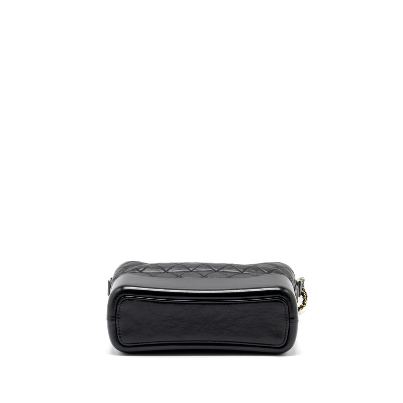 Chanel Large Gabrielle Hobo Bag Aged Calfskin Black Multicolour Hardware