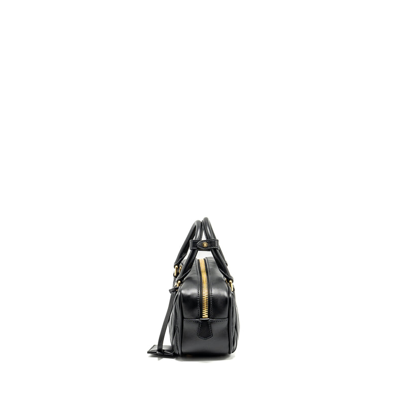 MIU MIU Arcadie Matelasse Nappa Bag Black GHW