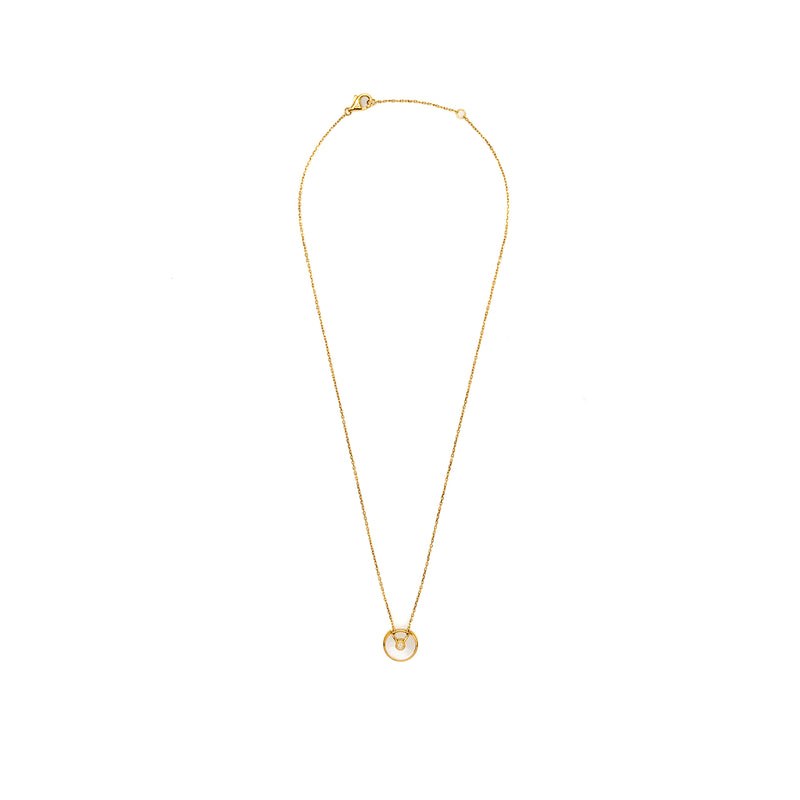 Cartier AMULETTE DE CARTIER NECKLACE, XS MODEL mother of pearl / yellow gold / diamond