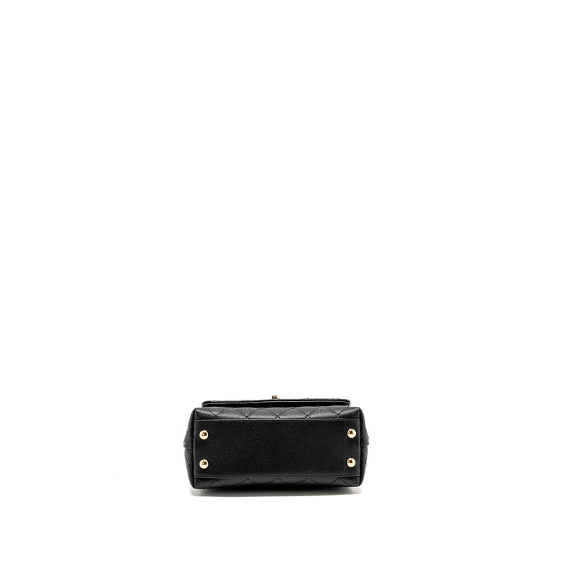 Chanel Mini Coco Handle Caviar Black LGHW (Microchip)