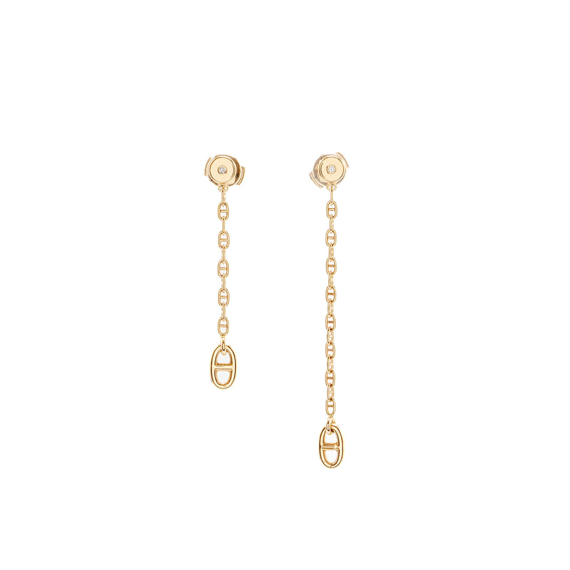 Hermes New Farandole Earrings Very Small Model, Rose Gold/ Diamonds