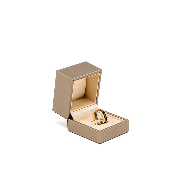 Bvlgari Size 56 B.Zero 1 Ring Black Ceramic/ Rose Gold