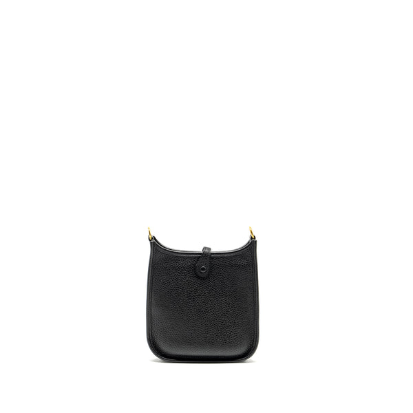 Hermes Mini Evelyn Clemence Black GHW Stamp Y