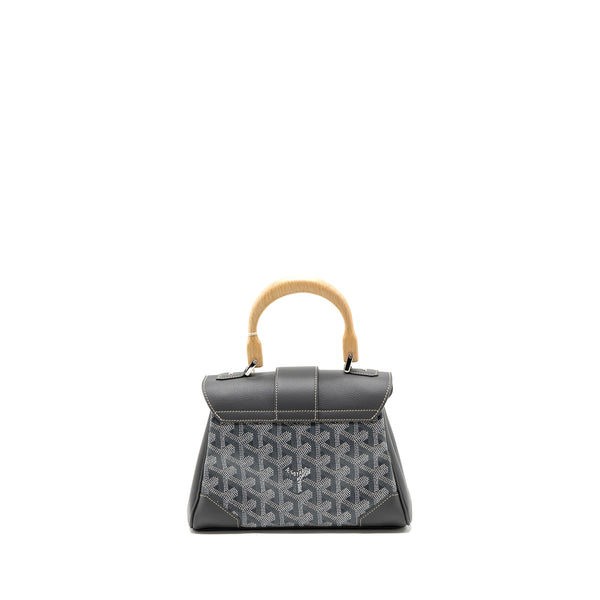 Goyard Mini Saigon Bag Goyardine Cavas/Calfskin Grey SHW