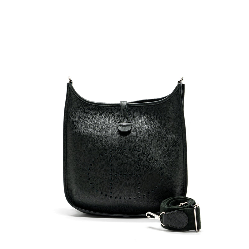 Hermes Evelyn 29 Clemence Dark Green SHW Stamp Square R