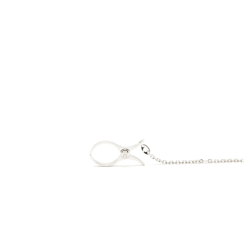 Hermes filou glove clip silver tone